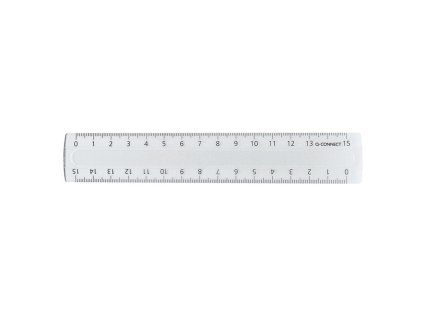 Pravítko Q-CONNECT 15cm transparentné