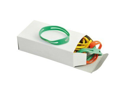 Gumičky balíkové Q-CONNECT 50x11 mm mix farieb 100g