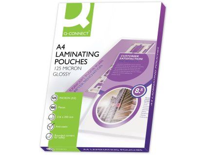 Laminovacie fólie Q-CONNECT 216x303 A4 125mic
