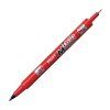 Popisovač obojstranný PILOT Twin Marker BeGreen 0,5 +0,3 mm červený