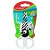 Školské nožnice KEYROAD, 12 cm, blister, motív Zebra, bielo-čierne