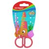 Školské nožnice KEYROAD, 12 cm, blister, motív Ryba, oranžové