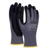 Rukavice pletené, polomáčané DONAU SAFETY Flex-Dotted, kat. II sivé veľ. 8