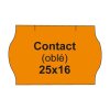 Etikety CONTACT 25x16 mm, oranžové oblé