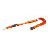Šnúrka na krk s odnímateľnou karabínou a skobou 20x560 mm oranžová