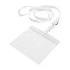 Šnúrka na krk 970 mm s PVC držiakom 92x104 mm biela