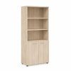 Policová skriňa BASIC, kombinovaná, so zámkom, 80x40x182,1cm, agát svetlý