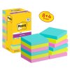 Silný samolepiaci bloček Post-it,76mm x 76mm, 90 lístkov v bločku, Cosmic, 12 bločkov v balení